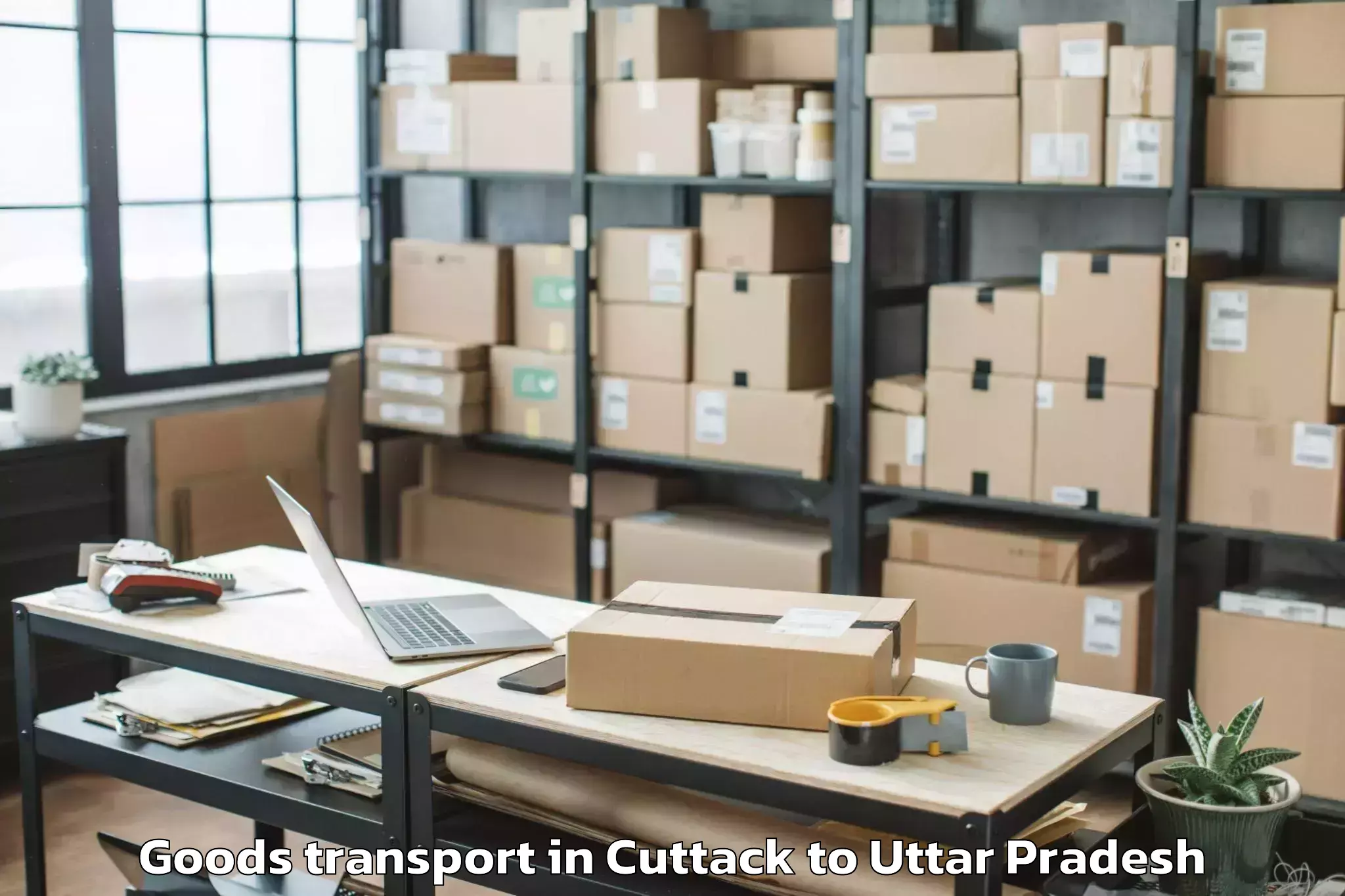 Trusted Cuttack to Umaro Mall Lucknow Goods Transport